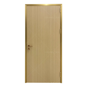 Albania Light Gold Eclectic Single Double Burlywood Shower Toilet Aluminum Solid Wood Door For Leisure Facilities